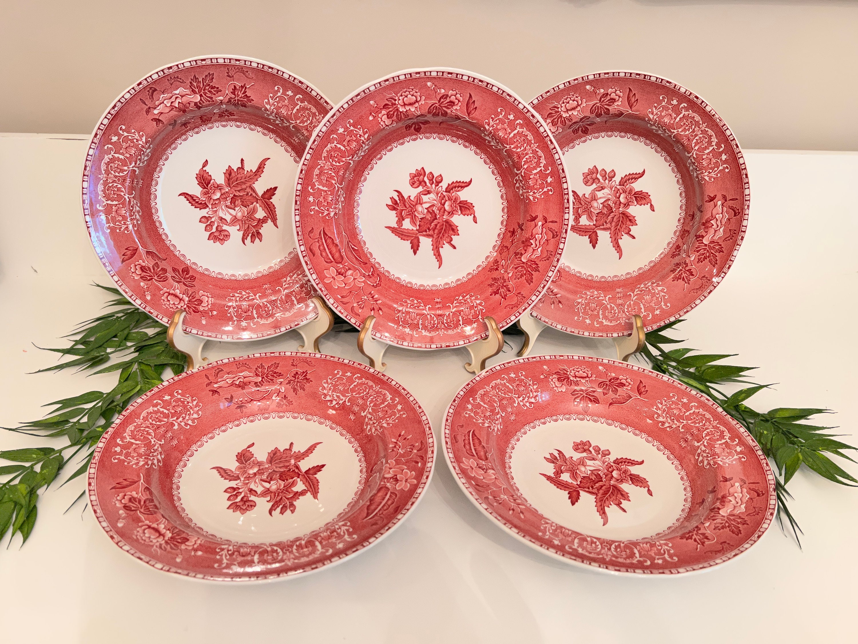 Vintage Spode Pink Camilla Soup Bowl, England, 9
