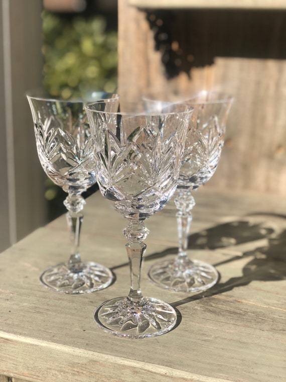 3 Galway Kylemore Crystal Red Wine Glasses. Vintage. Choose 1 Etsy