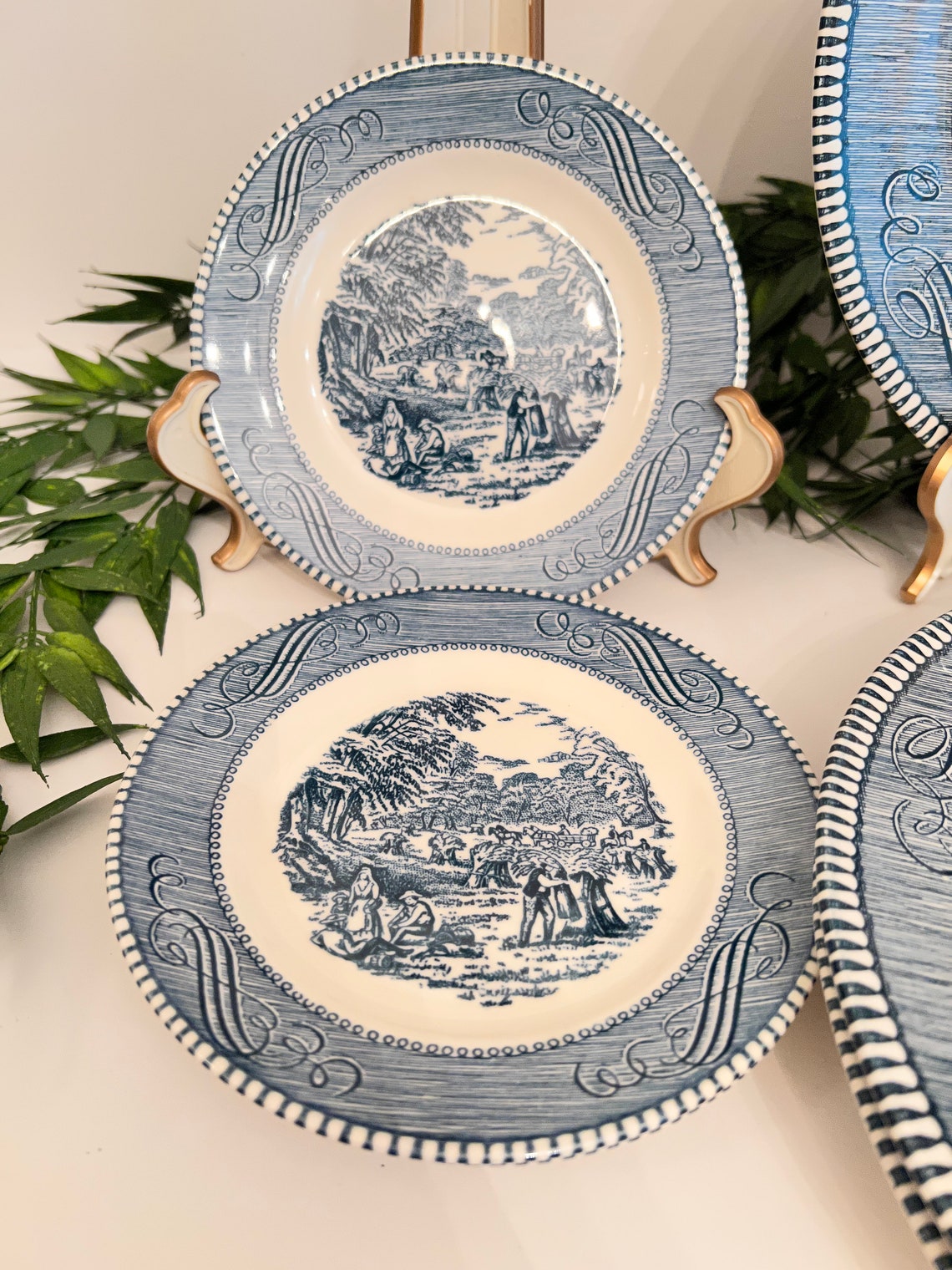 Vintage Currier & Ives Platedinner, Bread Butter or Luncheon. Several