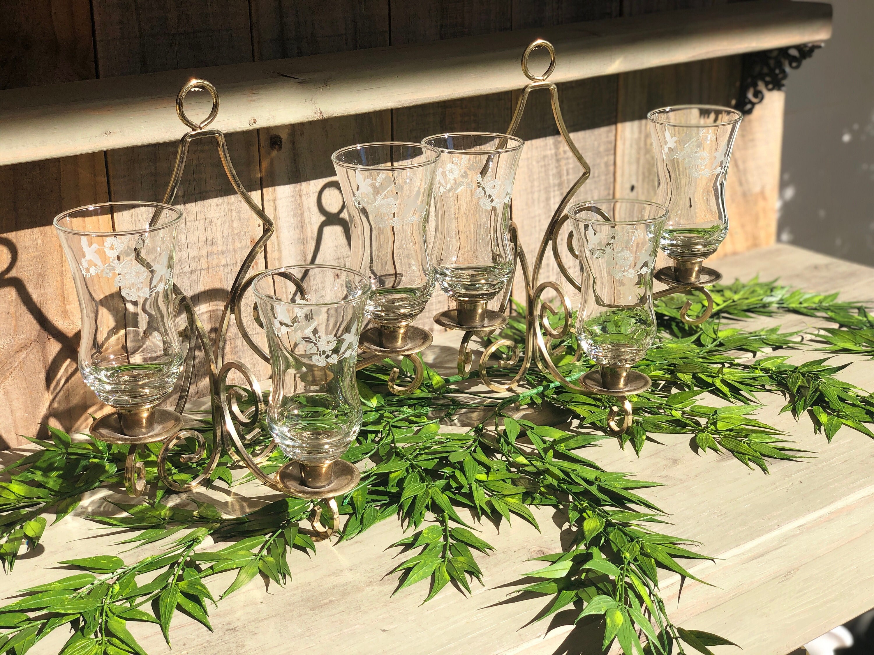 Vintage Home Interiors Peg Votives Candle Holders Frosted Etsy