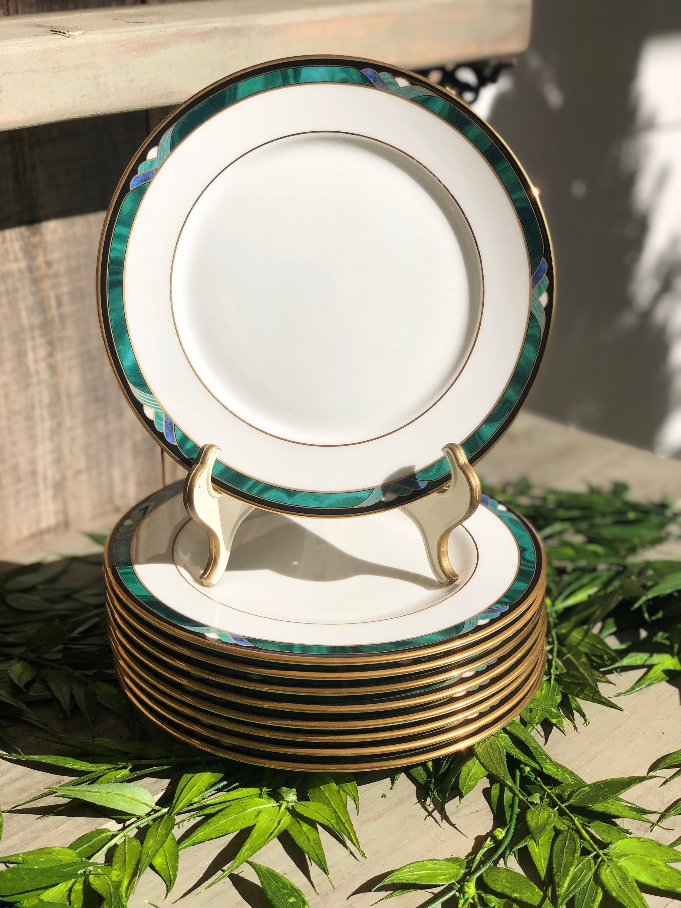LENOX KELLY レノックス プレート 21cm Amazon.com | Lenox Kelly Gold Banded Bone China Salad Plate