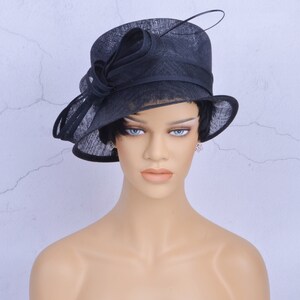 Fuchsia Small Brim Sinamay Races Hat Wedding Accessories With Bow