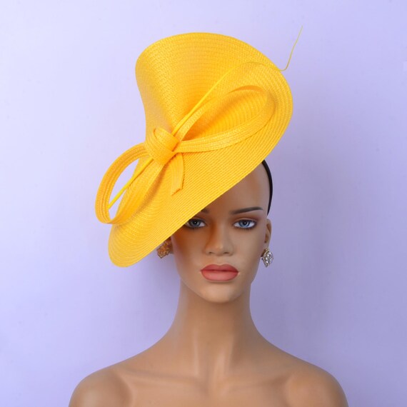 Large straw fascinator hat - Kentucky derby hat Woman Kentucky Derby Hat Ivory - Bride Wedding Fascinator  main image 2
