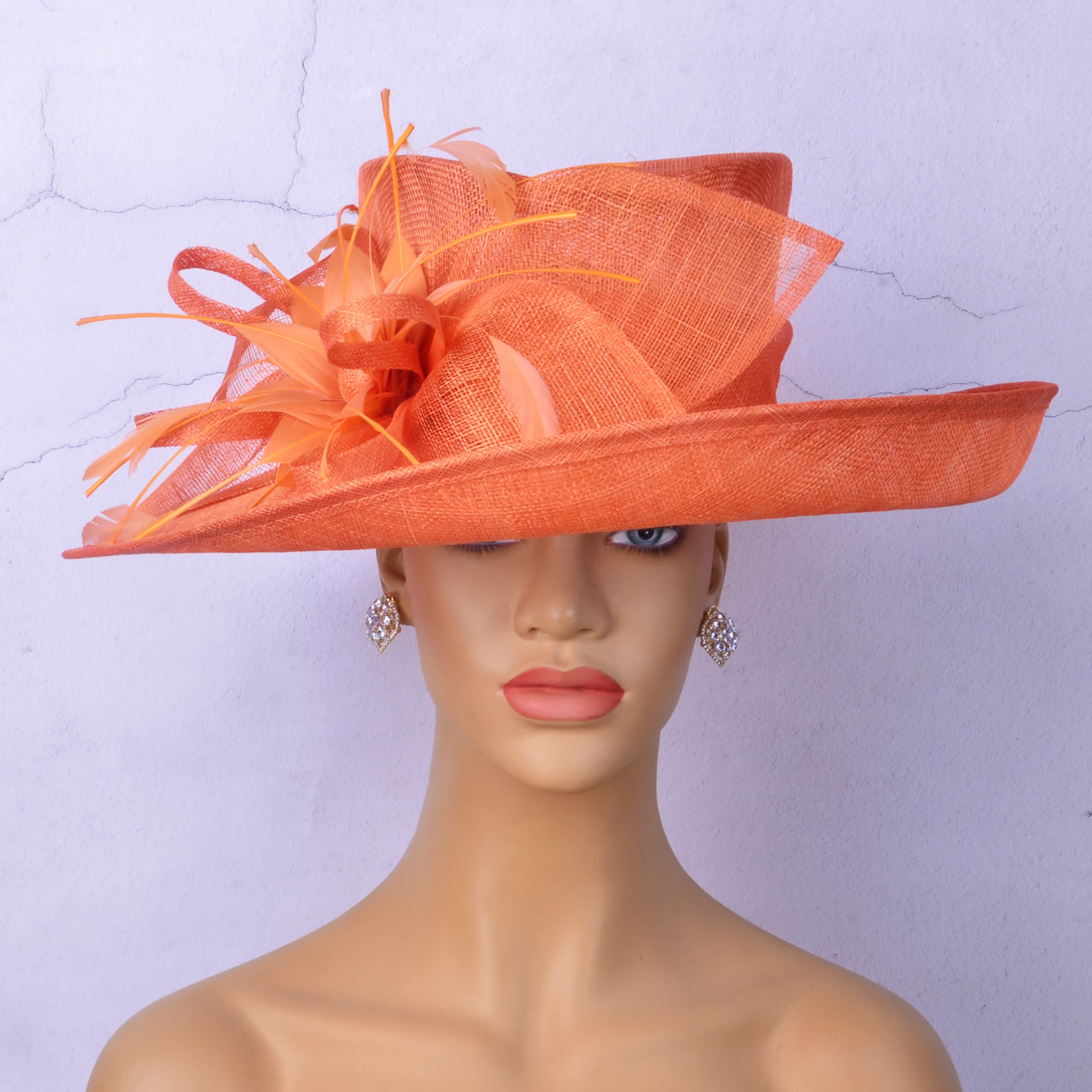 Ladies Orange Church Hats - Etsy display picture 2