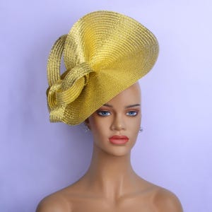 Gold Kentucky Derby Fascinator: Tea Party & Wedding Hat
