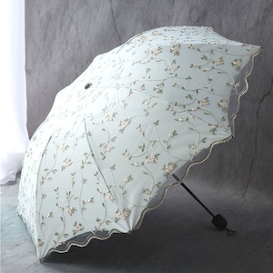 Embroidery Parasol,UV Protection,Sun Protection,summer gift,UV Protection,gift for her,sun shade umbrella,all weather umbrella,birthday gift