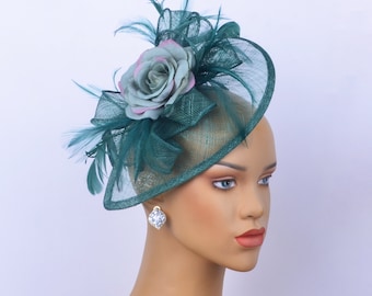 Chapeau derby Sinamay Kentucky, fascinator, chapeau de tea party, chapeau d'église, chapeau coupe Melbourne, chapeau de déjeuner, chapeau de fascinateur de mariage, cadeaux de bal de finissants.