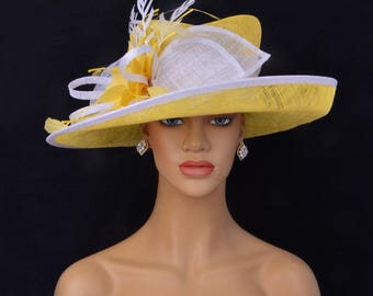 August Hat Company Silver Satin Feather Church Dress Hat Like New August Hat Co Church Wedding Fancy Dress Hat $92 Tags #HT218  main image 3