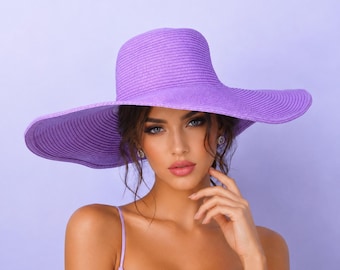 Foldable Straw Beach Hat for Women – Sun Protection Travel Summer Hat