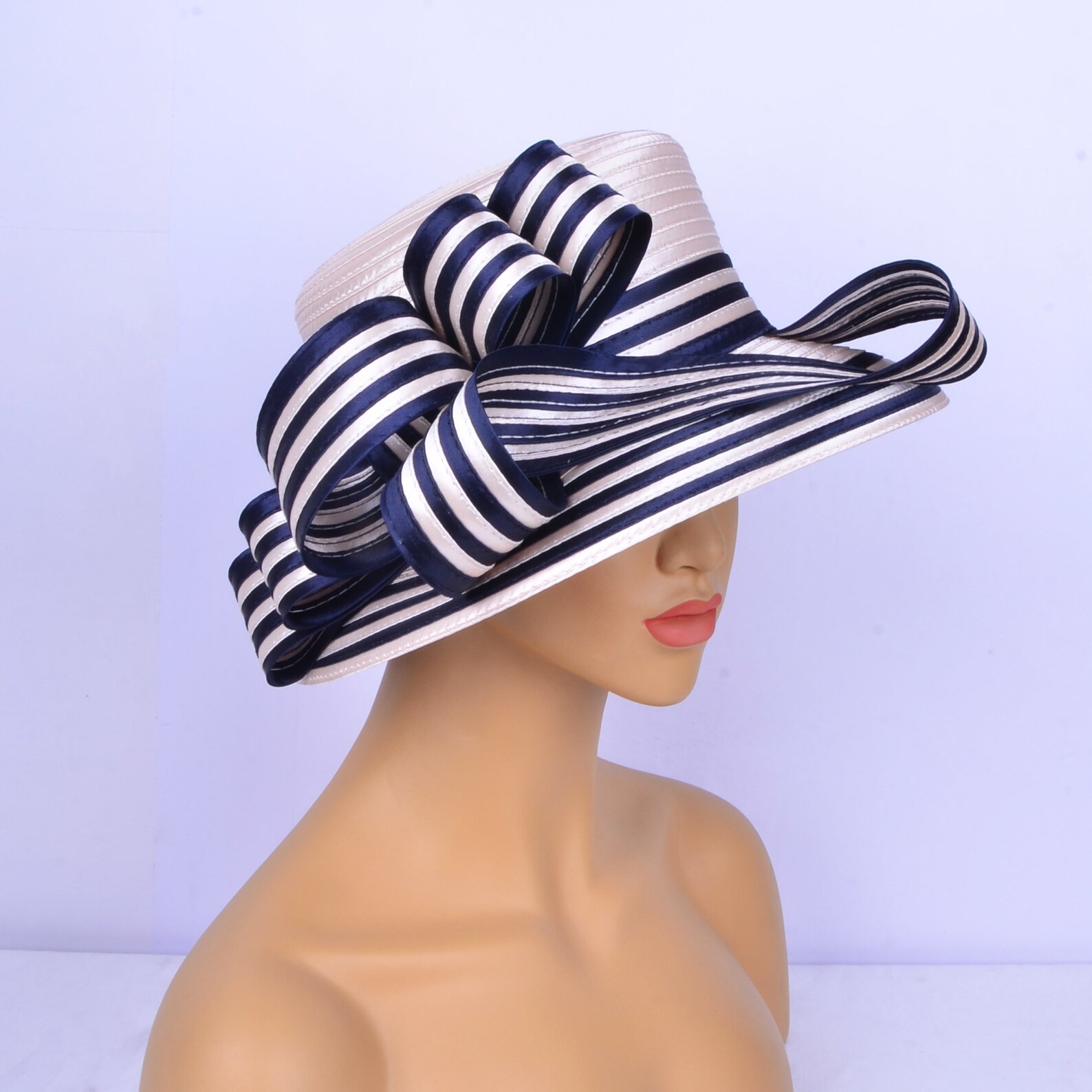 New Satin Hat,formal Hat for Church Hat Kentucky Derby,party Hat