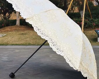 Exquisite embroidery Parasol,UV Protection,sun umbrella,girlfriend gifts,Bridal Shower,all weather umbrella,gift,umbrella,Vintage wedding.