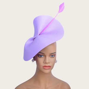 New light purple kentucky derby hat,fascinator,tea party hat,Church Hat,Melbourne cup,luncheon fascinator Hat,gift,wedding fascinator hat.