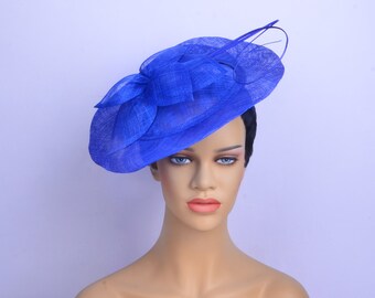 Sinamay Fascinator mit langem Straussenrücken,Kentucky Derby Hut,Kentucky Derby Hut,Melbourne Cup