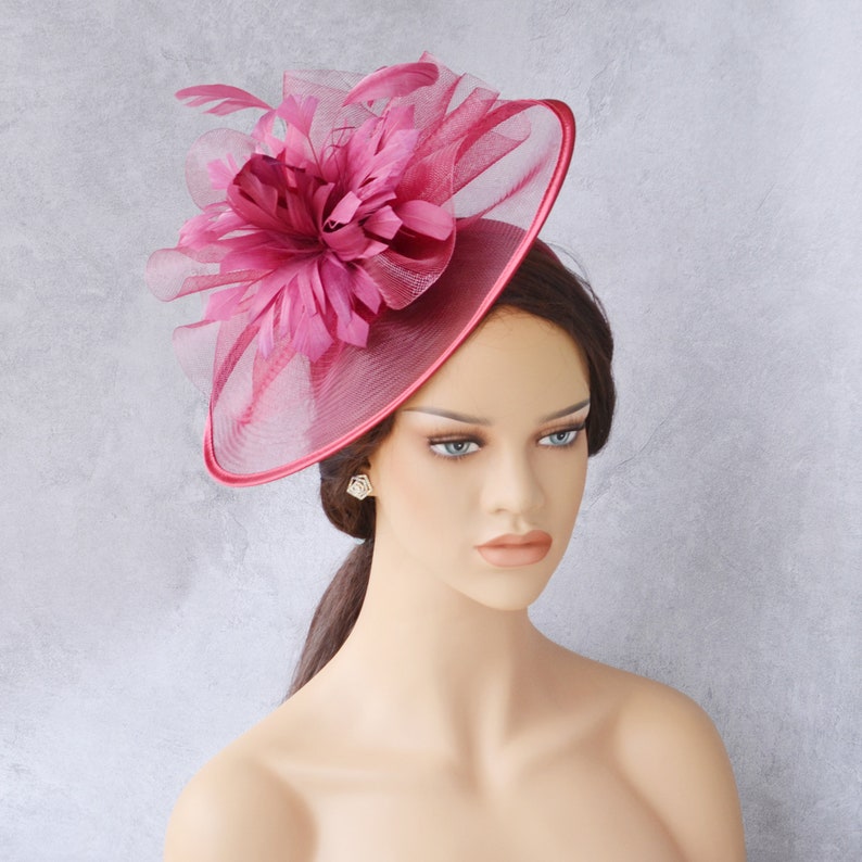 Fuchsia Fascinator Women's Tea Party Hat British Hat Etsy