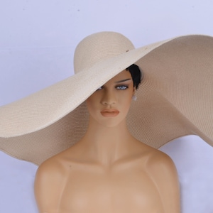Personalized Wide Brim Oversized Beach hat/Straw hat For Women Large Hat Anti-uv Sun Protection Foldable Sun Shade Hat Cap Cover,Two colours