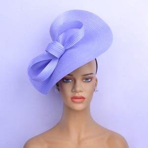 Light Purple Kentucky Derby Hat: PP Straw Wedding Fascinator