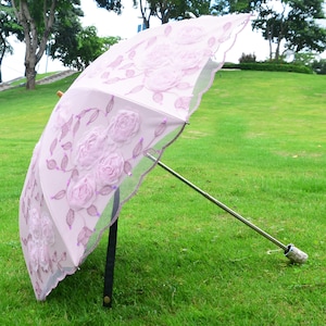 Guarda-sol estiloso, proteção solar, verão, proteção UV, presente para ela, guarda-sol, guarda-chuva para qualquer clima, presente de aniversário, guarda-chuva bordado.