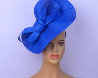 Royal blue Kentucky Derby Fascinator: Bridal Tea Party Hat