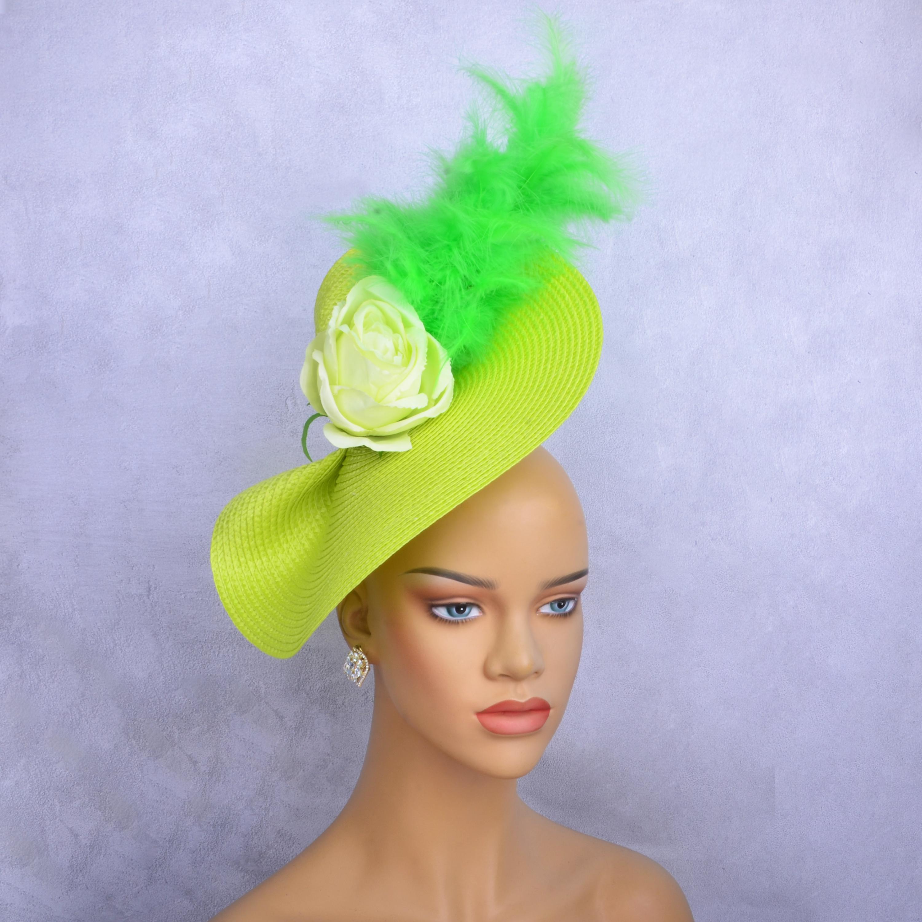 Kentucky Derby Cocktail Tea Party Fascinator Hat Green NWT Hats For Tea Party Women main image 3