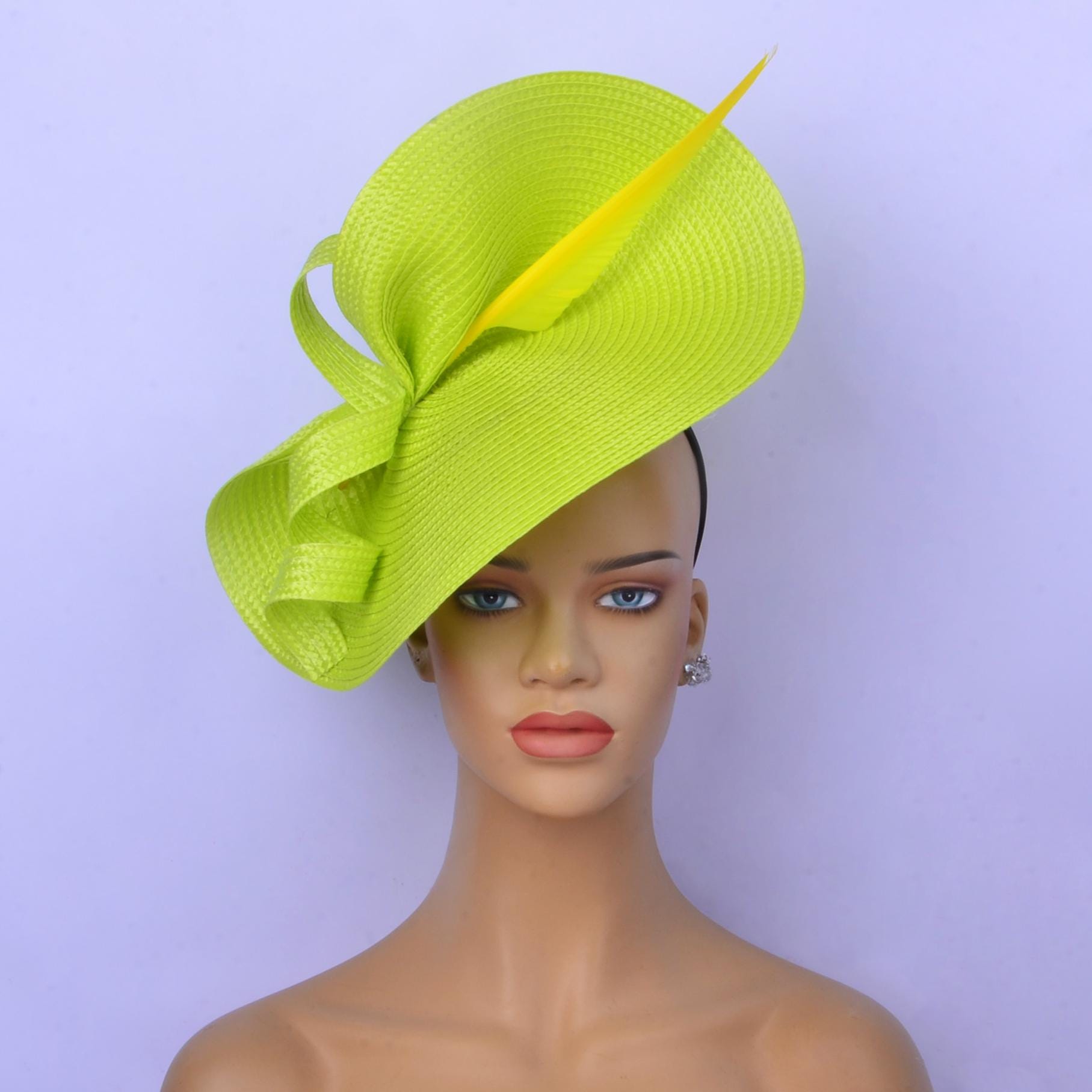 Jeweled Lime Green Hat Set Lime Green Hat – Freeborn Designs main image 4