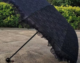 Exquisite black lace Parasol,UV Protection,sun umbrella,girlfriend gifts,Bridal Shower,umbrella,Embroidery umbrella,gift,Vintage wedding.