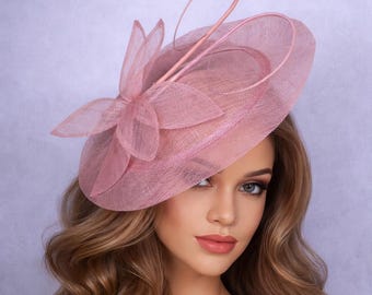 Blush Pink Sinamay Fascinator Hat – Kentucky Derby & Tea Party