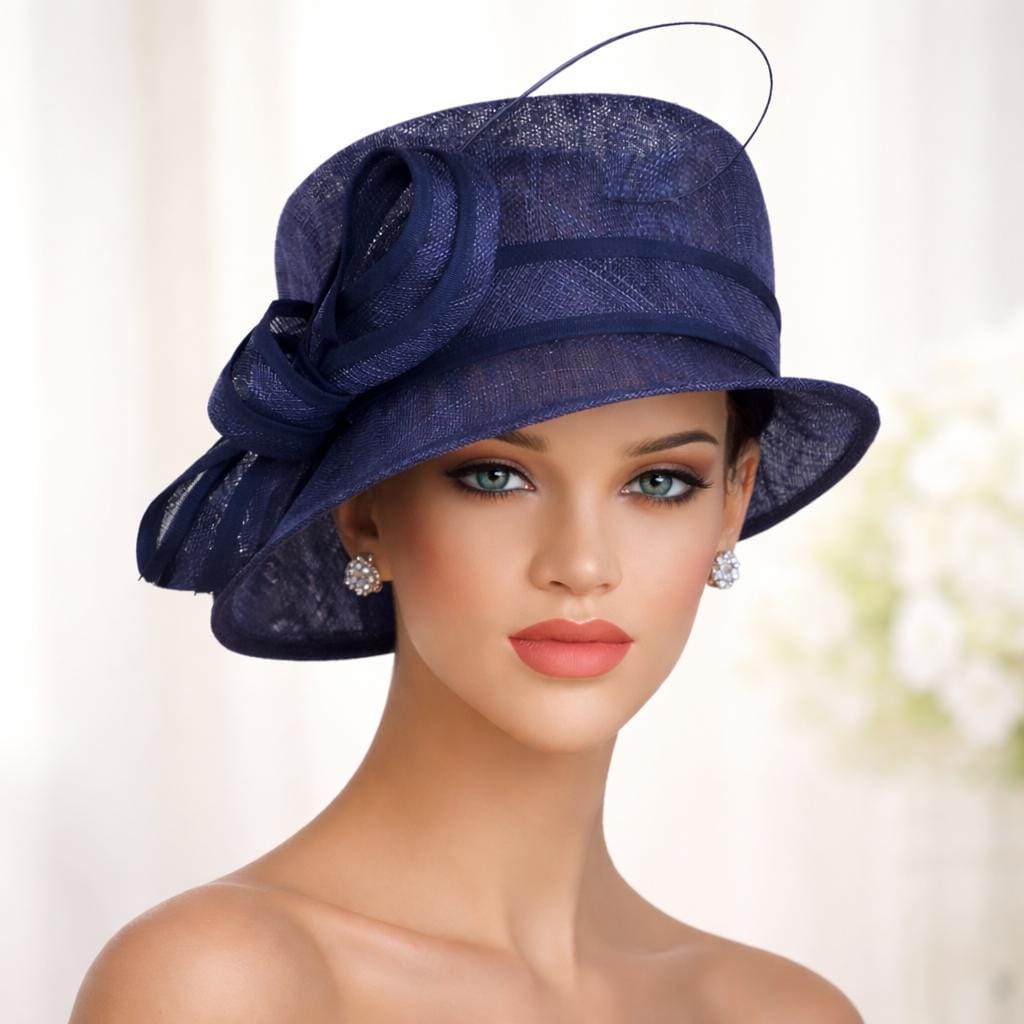 Navy Blue Wide Brim Hat - Etsy