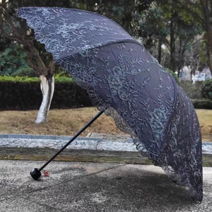 Stylish Parasol,Sun Protection,summer,UV Protection,gift for her,sun shade umbrella,all weather umbrella,birthday gift,embroidery umbrella. image 1