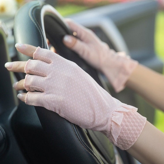 Stylish Sunscreen Women Gloves,bike/grocery/uv Protection,summer/working/driving  Gloves,gift,half Finger Gloves Fashion Accessories. 