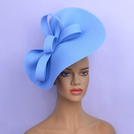 Light Blue Kentucky Derby Hat: Bridal Fascinator, Tea Party  display picture 2
