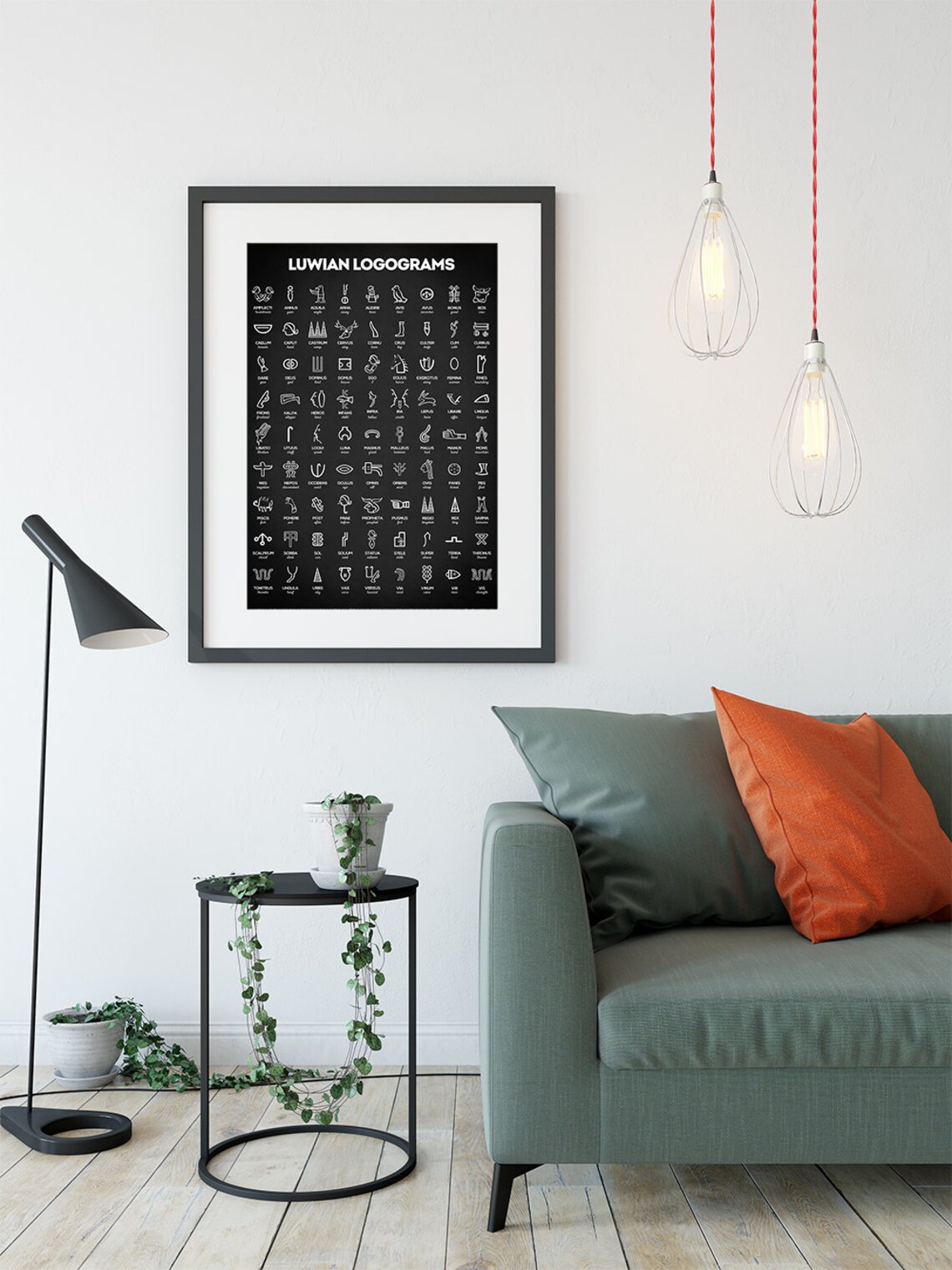 Anatolian Script Luwian Hieroglyphic Script Art Print Ancient Mystical Anatolian ...