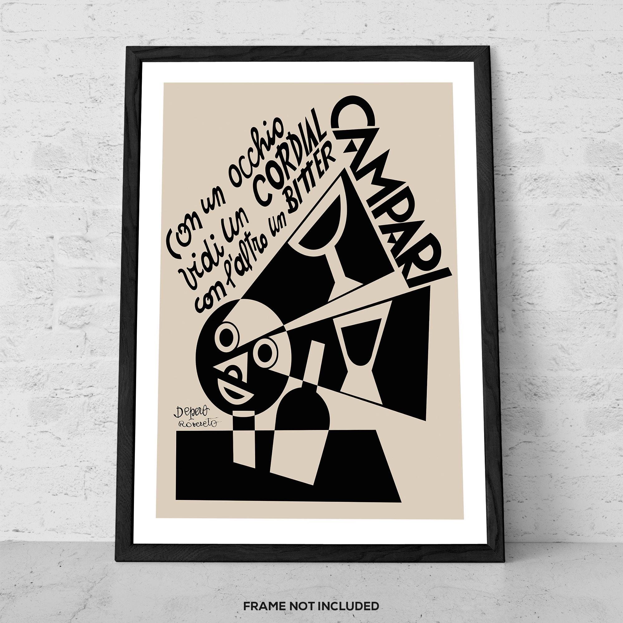Cordial Bitter Campari - Art Print - Vintage Futurism Art - 1920s