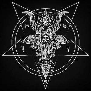 Leviathan Pentagram Art Print Satan Baphomet Sigil Poster Baphomet ...