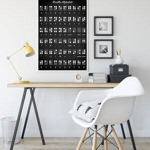 Braille Alphabet Art Print - Wall Art Poster - English Braille ...