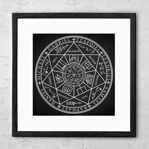 Seals of the Seven Archangels - Art Print - Sacred Geometry Poster - Spiritual Gift - Mystic Art - Esoteric Seal Wall Art - Angel Sigil
