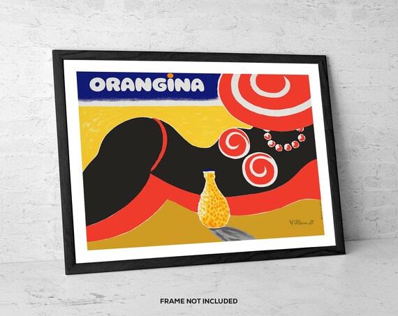 Orangina - Art Print - Retro French Advertising Poster by Villemot