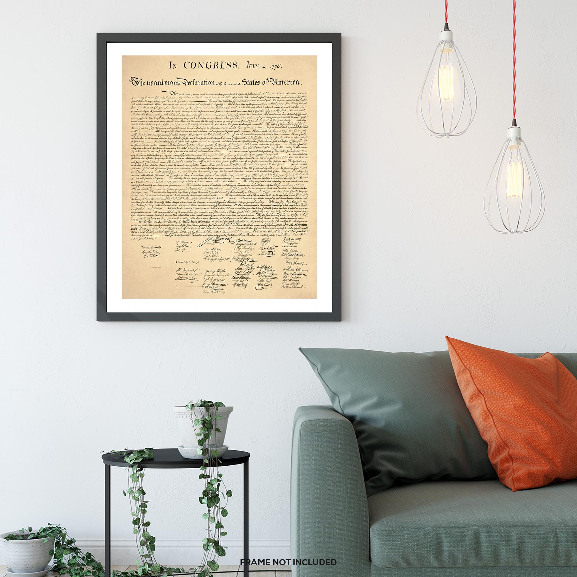 Declaration of Independence - Art Print - 1776 Vintage American ...