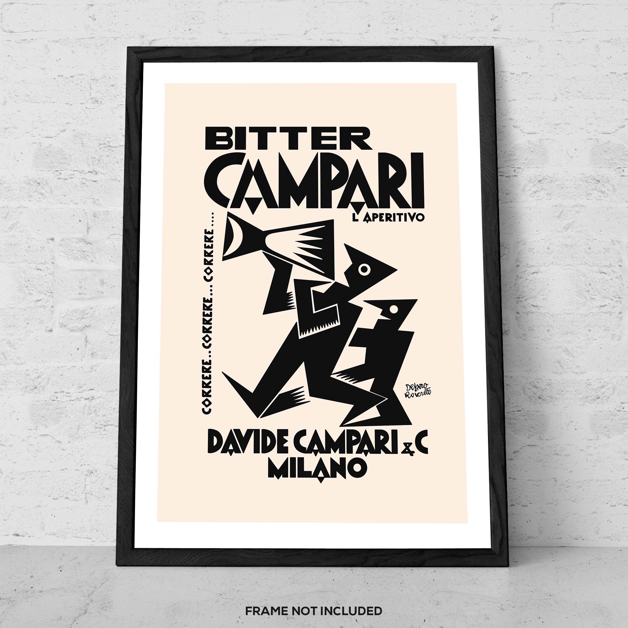 Bitter Campari - Art Print - Vintage Italian Art Deco Poster