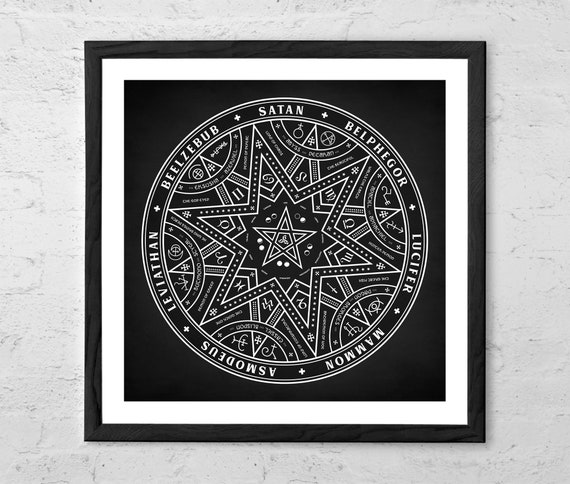 Summoning Spirit Altar Board Art Print Gothic Art Witchcraft Wall Summoning Spirit Altar Board Art Print Gothic Art Witchcraft Wall
