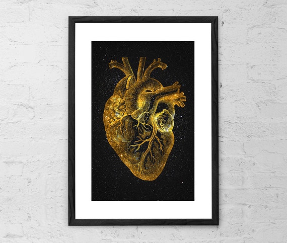 Heart Nebula - Heart Art Print - Anatomy Art - Astronomy Art