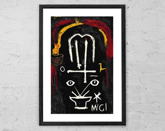 Owuo - Pintura original - Impressão giclée - Neoexpressionismo - Arte abstrata - Arte de parede moderna - Arte contemporânea - Decoração oculta - Arte wiccana