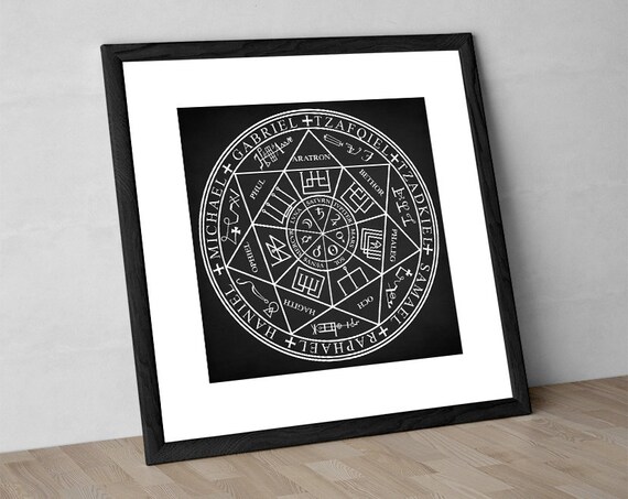 Seals of the Seven Archangels - Art Print - Sacred Geometry Poster