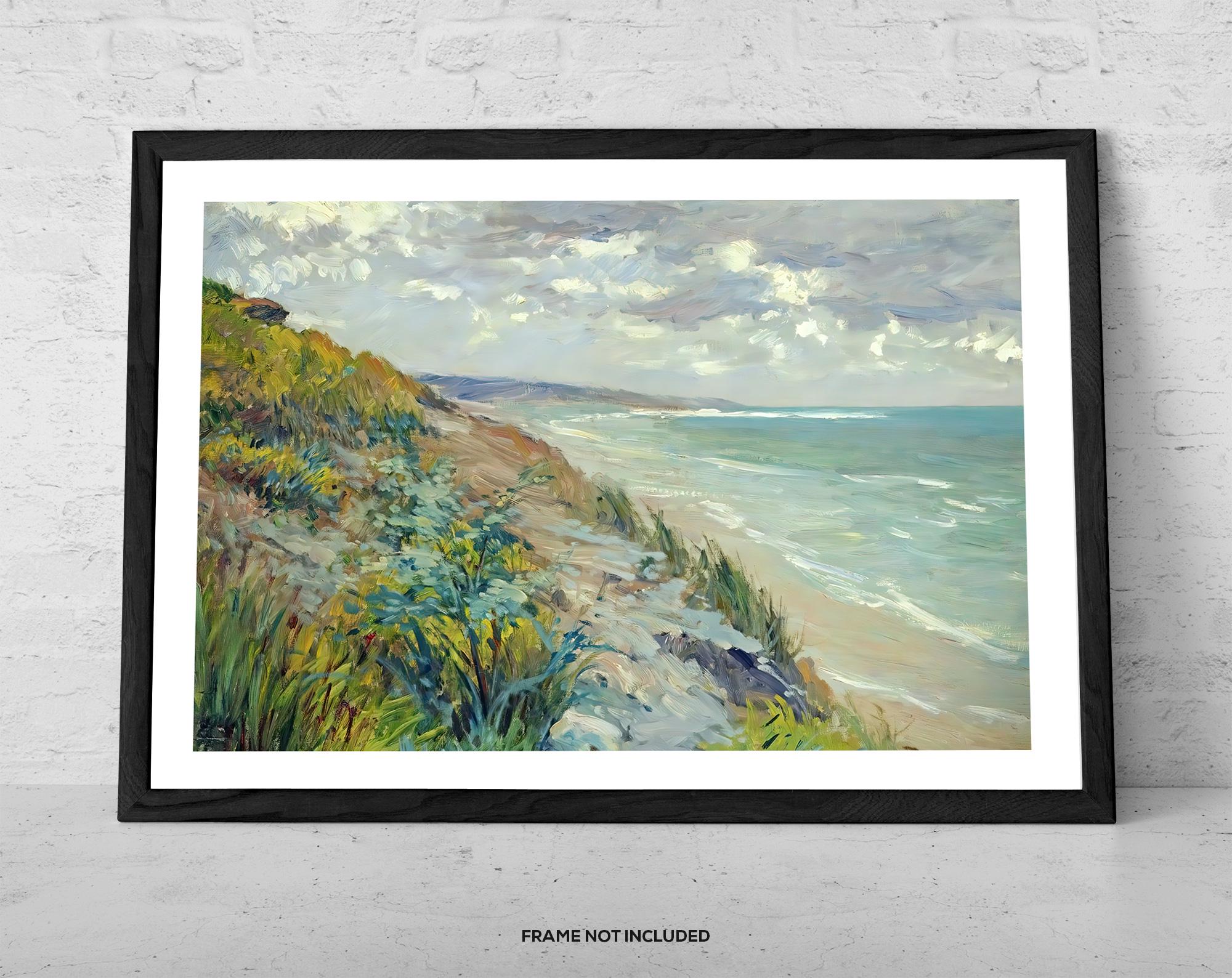 Cliffs by the Sea at Trouville by Gustave Caillebotte – Art Print