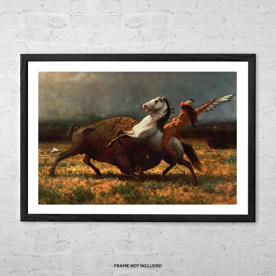 The Last of the Buffalo by Albert Bierstadt – Art Print – Western