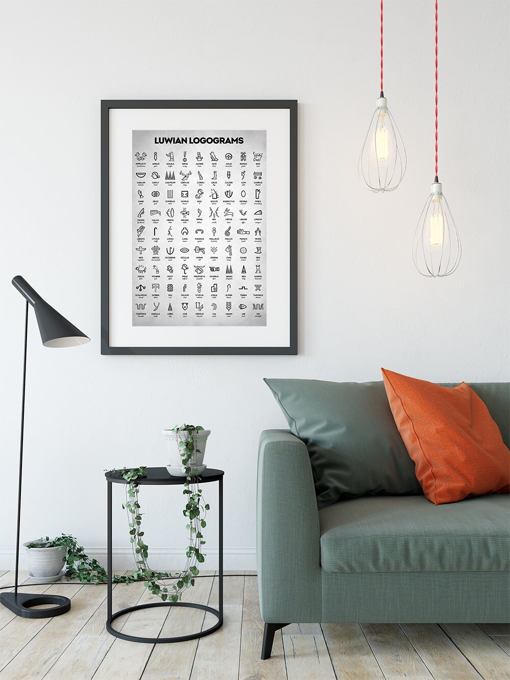 Ancient Logograms Luwian Logograms Art Print Ancient Mystical Anatolian Alphabet Luwian ...