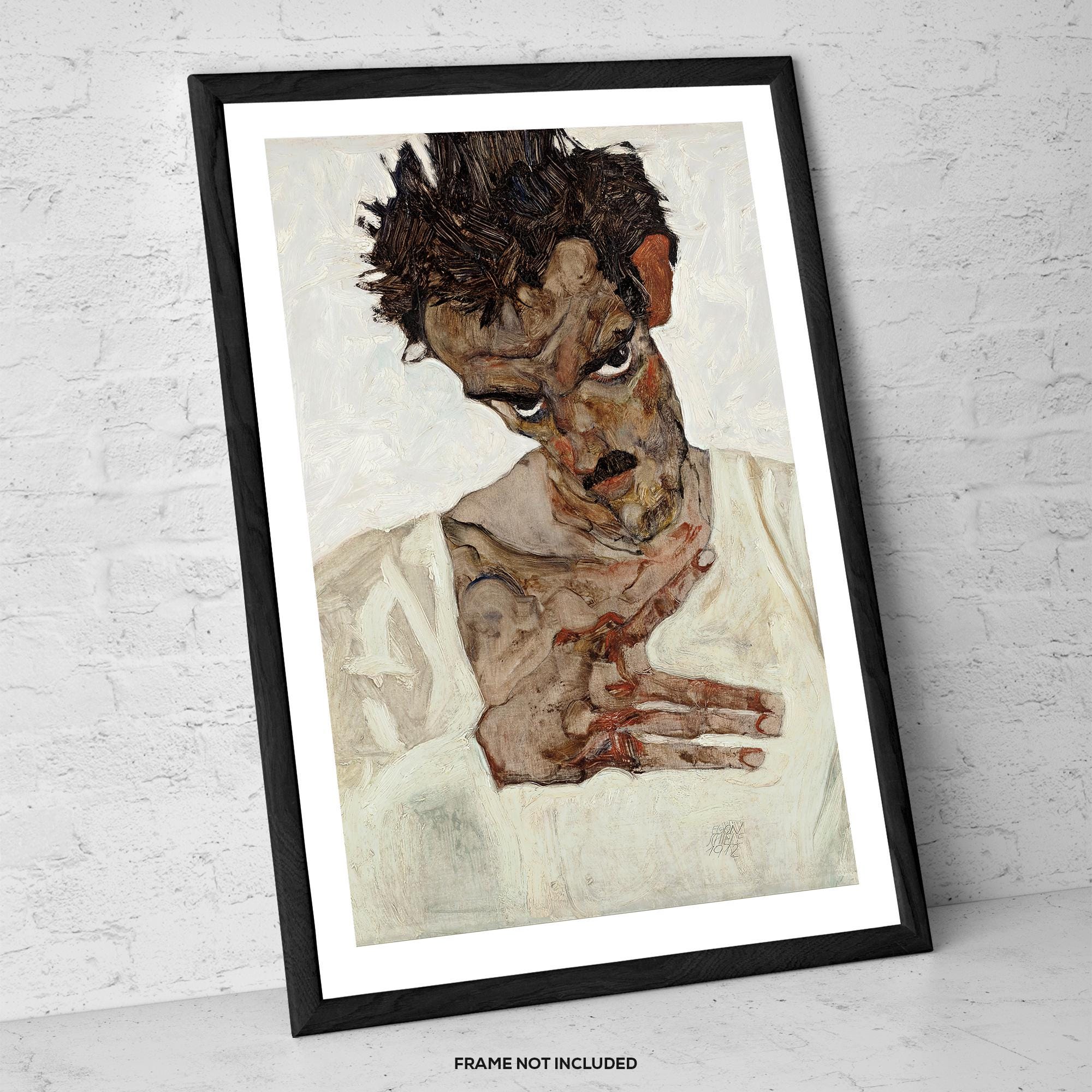 Wee Blue Coo Egon Schiele Seated Woman Legs Drawn Up Adele Herms Painting Art Print Poster Wall Decor 12X16 Inch : Egon Schiele