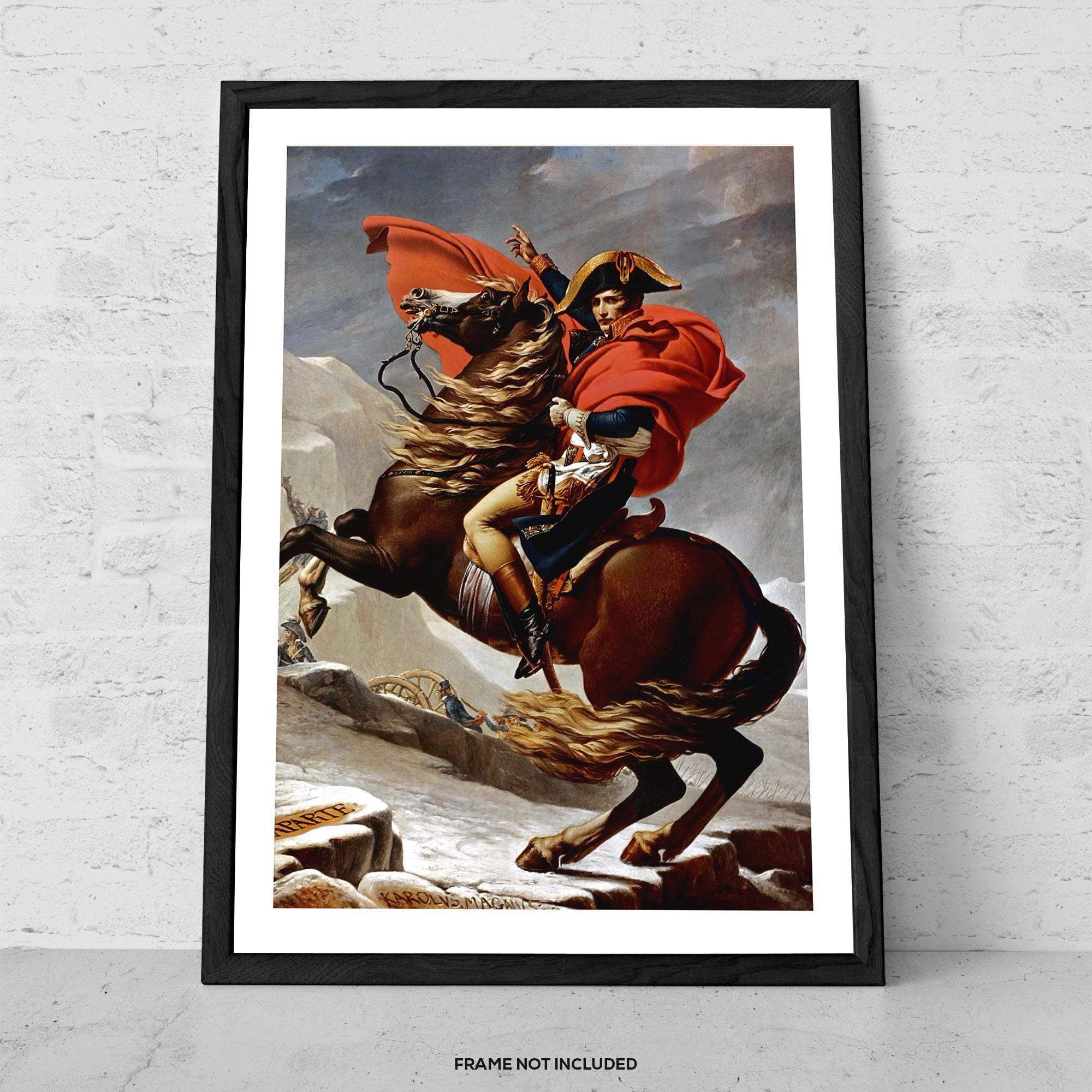 De Luze Napoleon Black Prince ナポレオン2本セット Napoleon Crossing the Alps by Jacques-louis David – Art Print