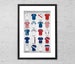 Us World Cup Soccer Jersey Evolution - Art Print - The World Cup Poster - Football Poster - World Cup Poster - World Cup History - US Soccer 