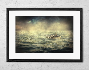 Old Man and the Sea - Fine Art Photography - Art Print - Seascape Ocean Poster - Nautical Decor - Sailing Gifts - Sea Wall Art - Home Decor