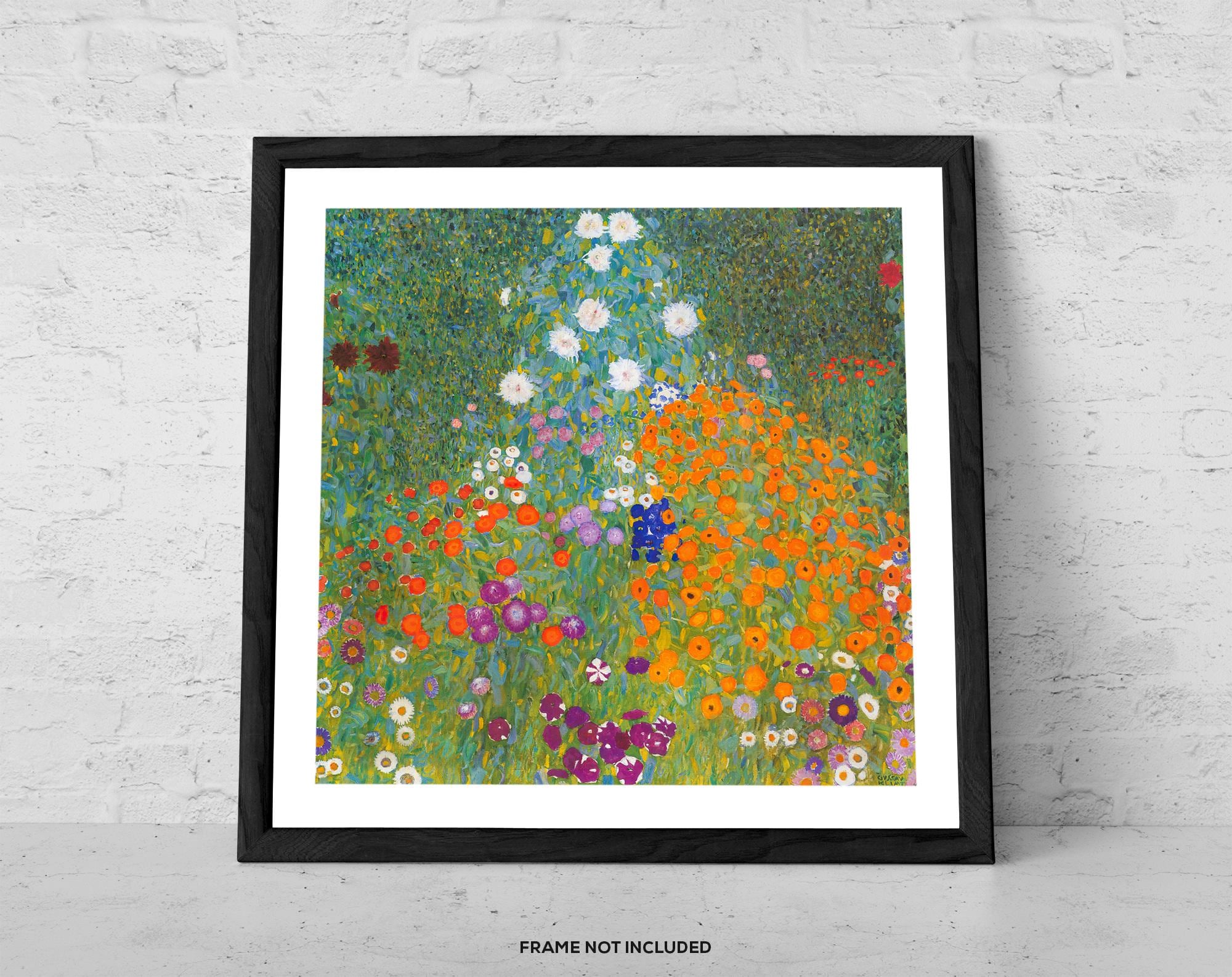 Cottage Garden Print by Gustav Klimt – Colorful Vintage Floral